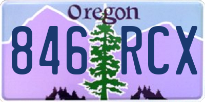 OR license plate 846RCX