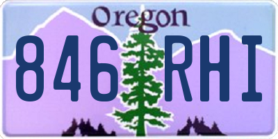 OR license plate 846RHI