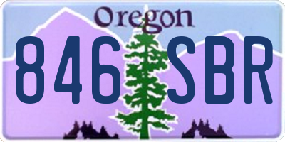 OR license plate 846SBR
