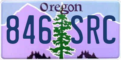 OR license plate 846SRC
