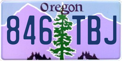 OR license plate 846TBJ