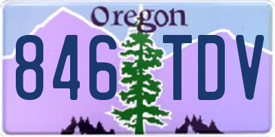 OR license plate 846TDV
