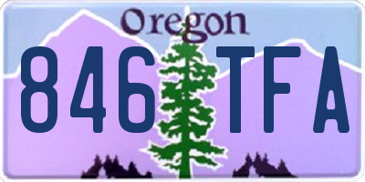 OR license plate 846TFA