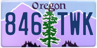 OR license plate 846TWK