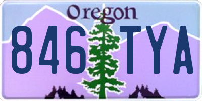 OR license plate 846TYA