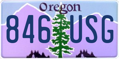 OR license plate 846USG