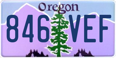 OR license plate 846VEF