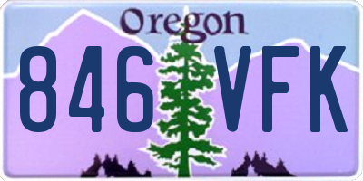 OR license plate 846VFK