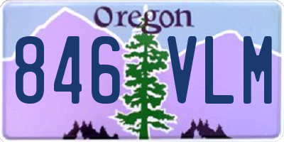 OR license plate 846VLM