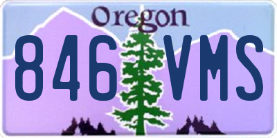 OR license plate 846VMS