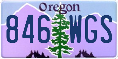 OR license plate 846WGS