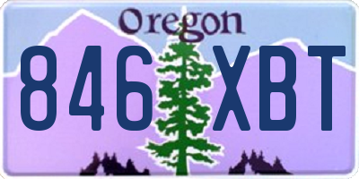 OR license plate 846XBT