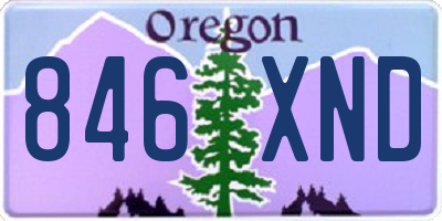 OR license plate 846XND