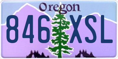 OR license plate 846XSL