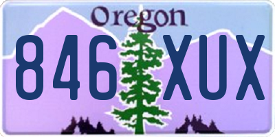 OR license plate 846XUX