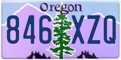 OR license plate 846XZQ