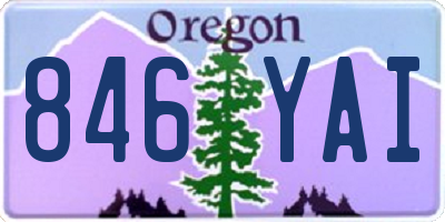 OR license plate 846YAI