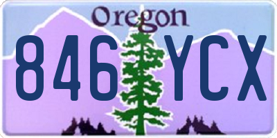 OR license plate 846YCX