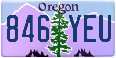 OR license plate 846YEU