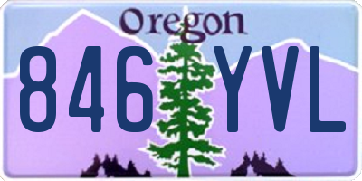 OR license plate 846YVL
