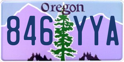 OR license plate 846YYA