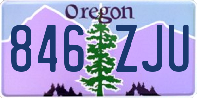 OR license plate 846ZJU
