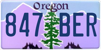 OR license plate 847BER