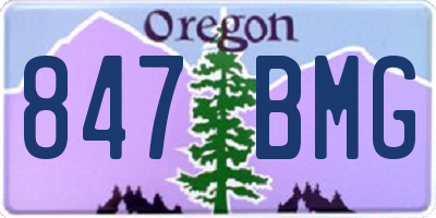 OR license plate 847BMG