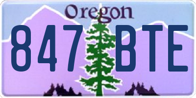 OR license plate 847BTE