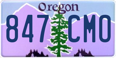OR license plate 847CMO