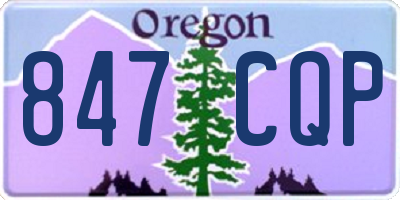 OR license plate 847CQP