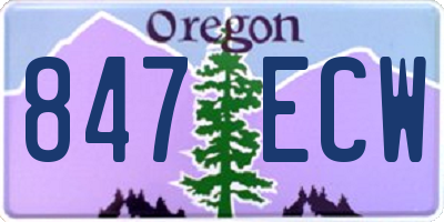 OR license plate 847ECW