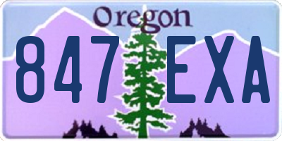 OR license plate 847EXA