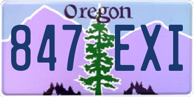 OR license plate 847EXI