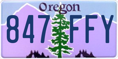 OR license plate 847FFY