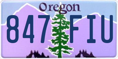 OR license plate 847FIU