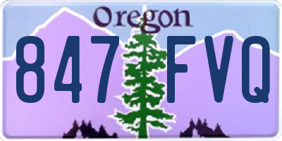 OR license plate 847FVQ