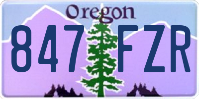 OR license plate 847FZR
