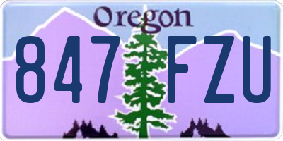 OR license plate 847FZU