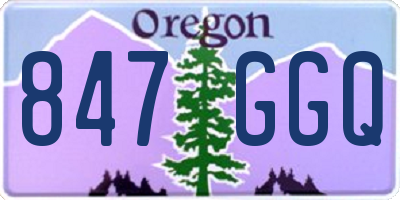 OR license plate 847GGQ