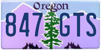 OR license plate 847GTS