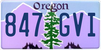 OR license plate 847GVI