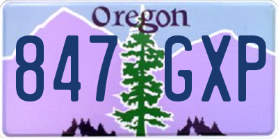 OR license plate 847GXP