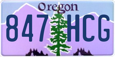 OR license plate 847HCG