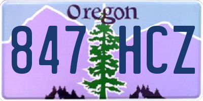 OR license plate 847HCZ
