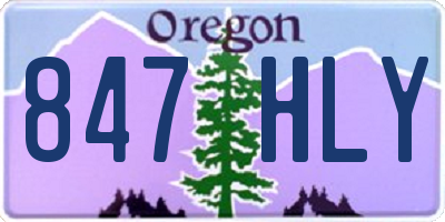 OR license plate 847HLY