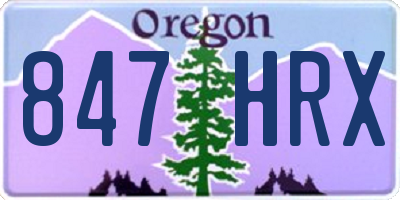 OR license plate 847HRX