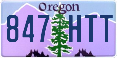 OR license plate 847HTT