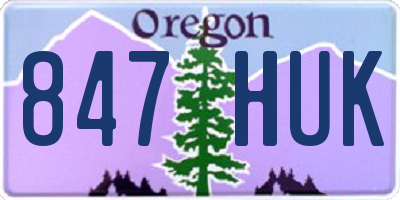 OR license plate 847HUK