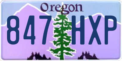OR license plate 847HXP